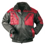 Pilotenjacke schwarz_rot